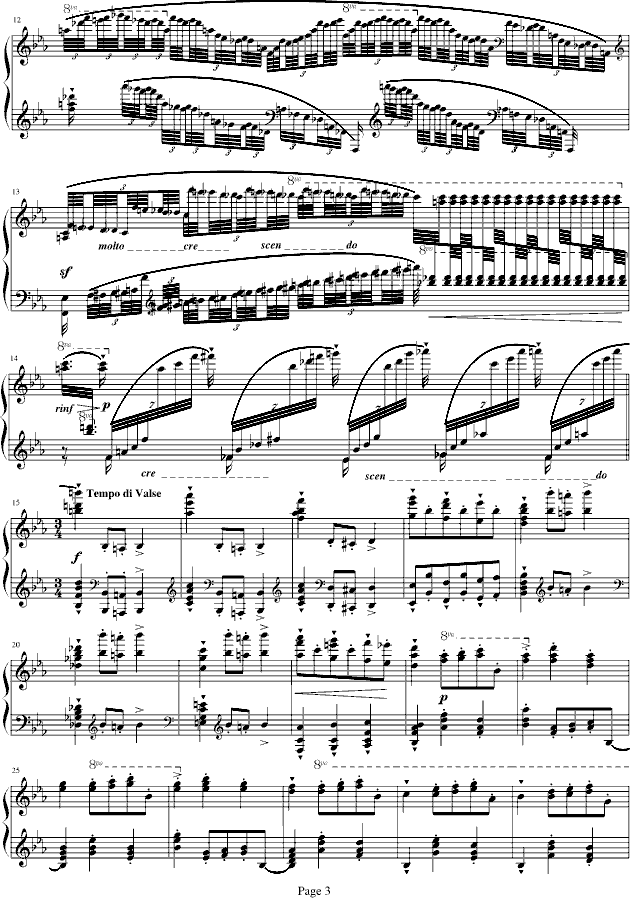 蓝色多瑙河-Schulz-Evler改编钢琴曲谱（图3）