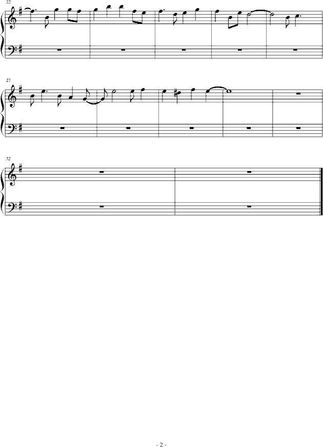泡沫钢琴曲谱（图2）