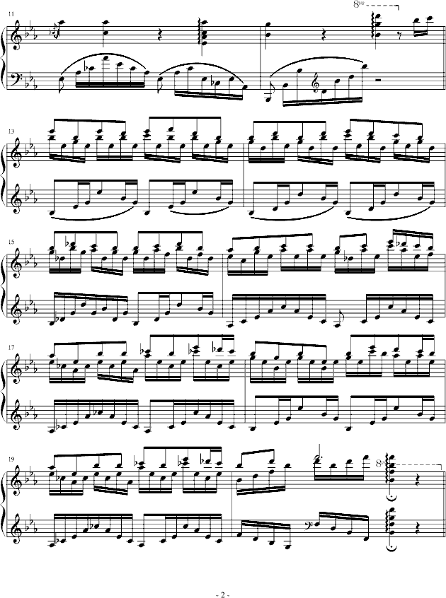 天鹅湖里的小船钢琴曲谱（图2）