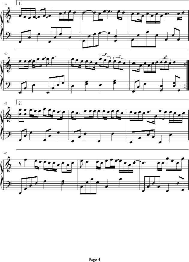 小丑鱼钢琴曲谱（图4）