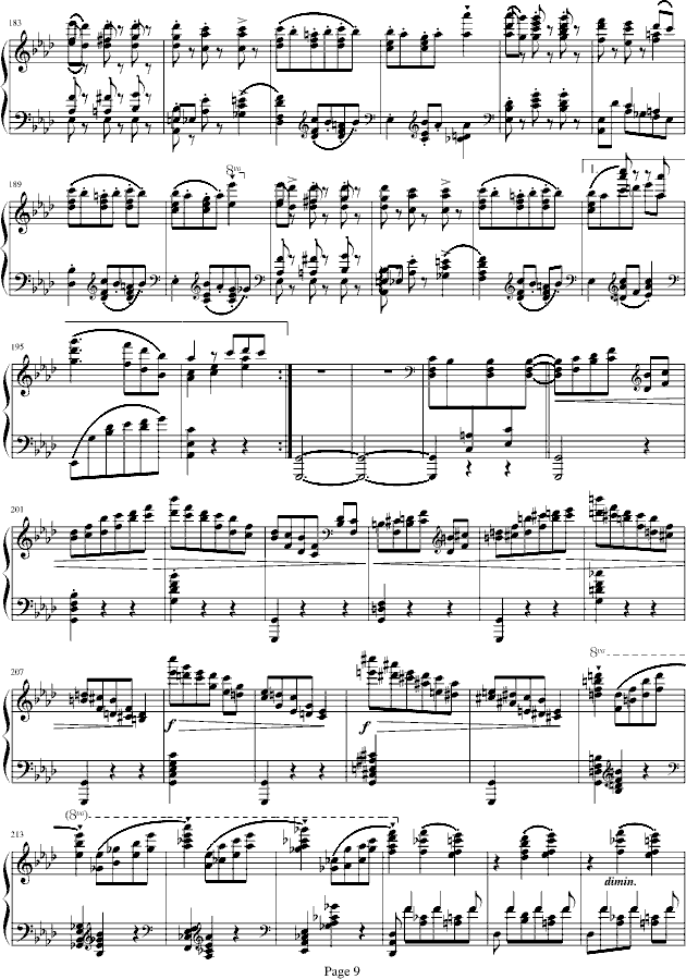 蓝色多瑙河-Schulz-Evler改编钢琴曲谱（图9）