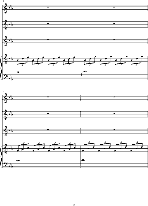迷失天堂钢琴曲谱（图2）