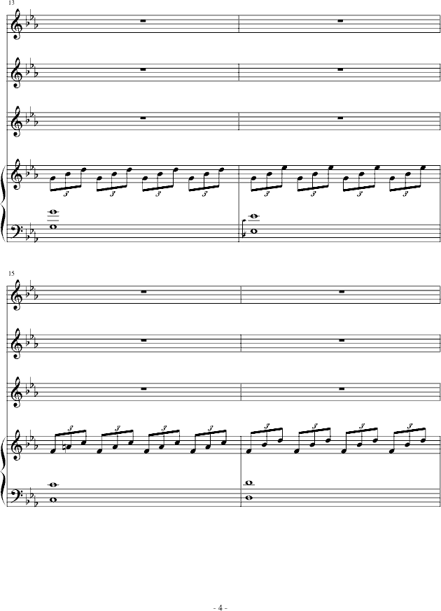 迷失天堂钢琴曲谱（图4）