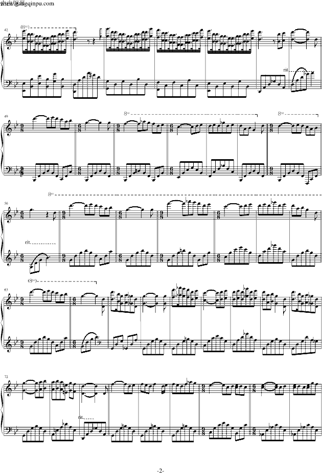 野花-幸福版钢琴曲谱（图2）