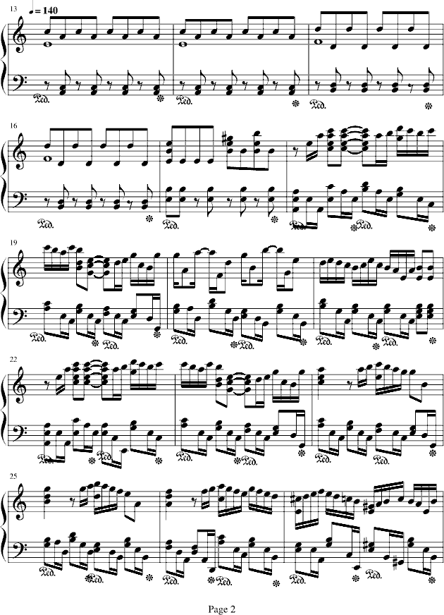 ┠脱离┲沉沦┙钢琴曲谱（图2）