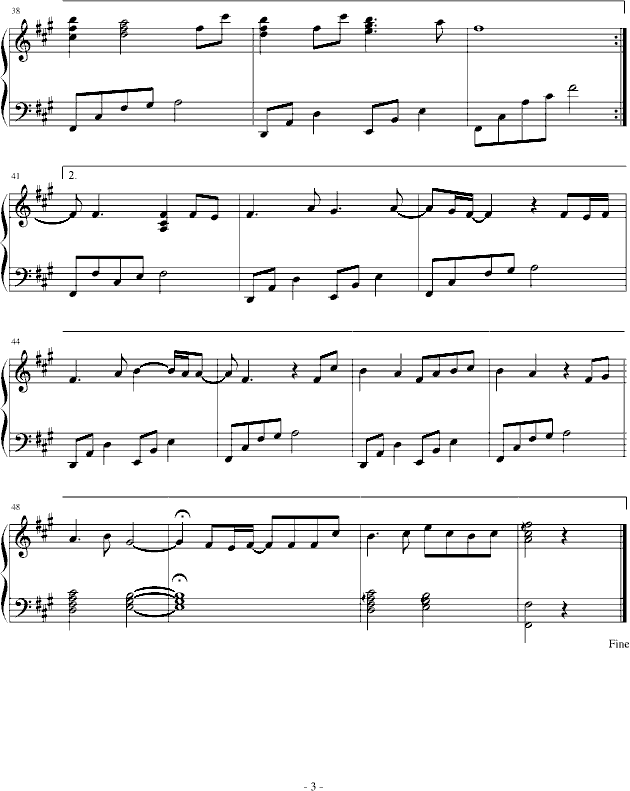 姻缘-王的男人钢琴曲谱（图3）