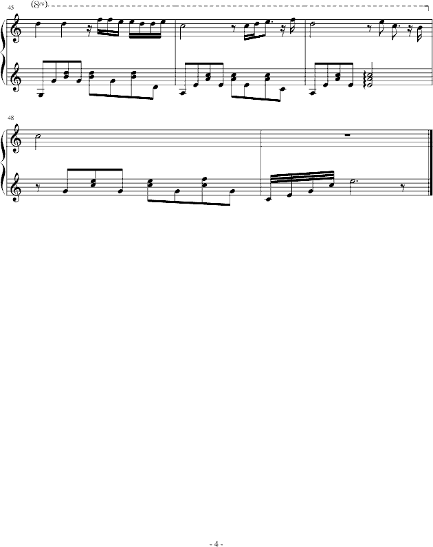 忧郁之爱-(冬季恋歌插曲)-冰岛的雨季钢琴曲谱（图4）