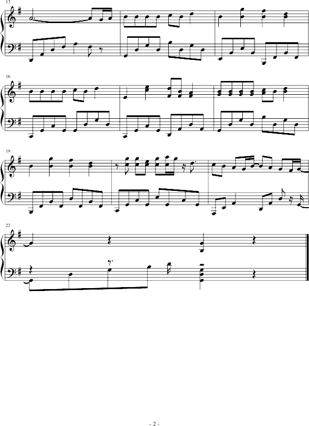 简简单单钢琴曲谱（图2）