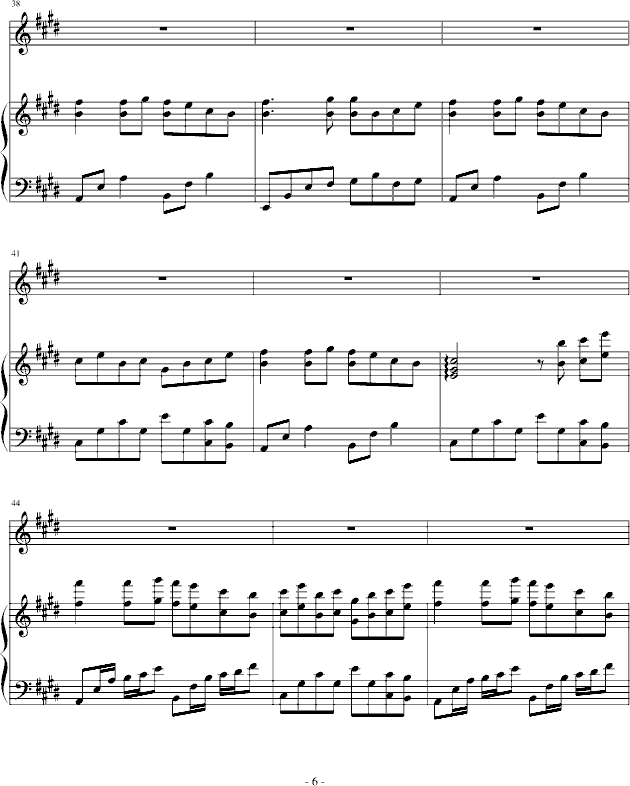 梅花亭钢琴曲谱（图6）