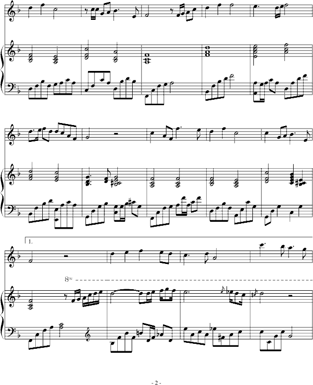 送别钢琴曲谱（图2）