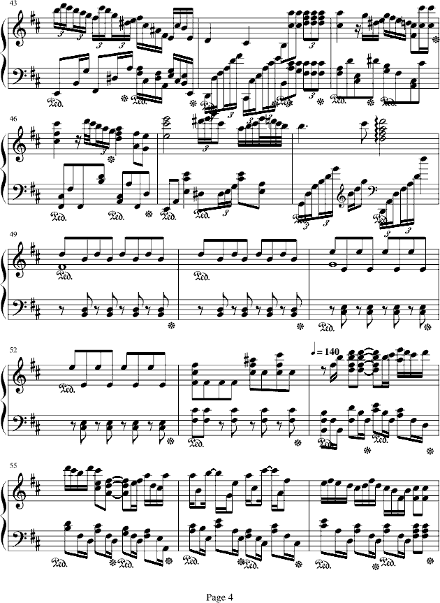 ┠脱离┲沉沦┙钢琴曲谱（图4）