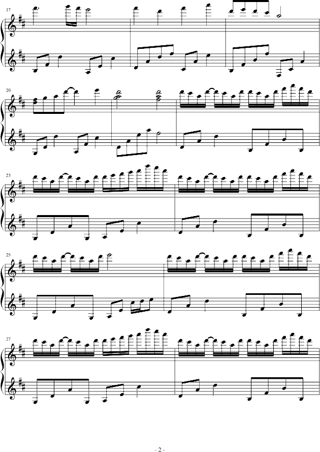 心灵的草地钢琴曲谱（图2）