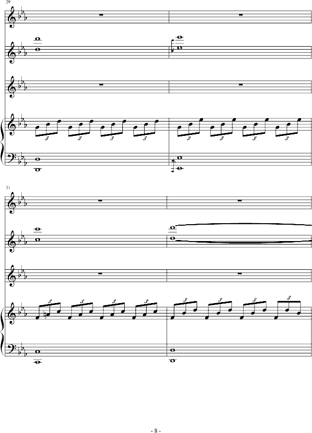 迷失天堂钢琴曲谱（图8）
