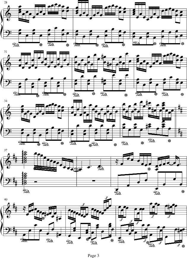 ┠脱离┲沉沦┙钢琴曲谱（图3）