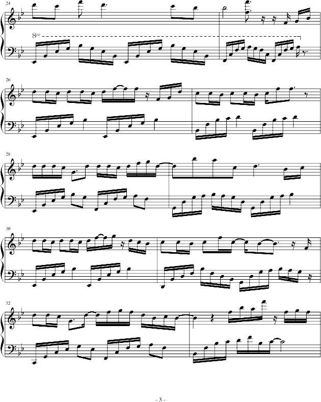 日久生情钢琴曲谱（图3）