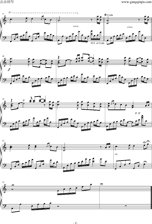 乱红钢琴曲谱（图4）