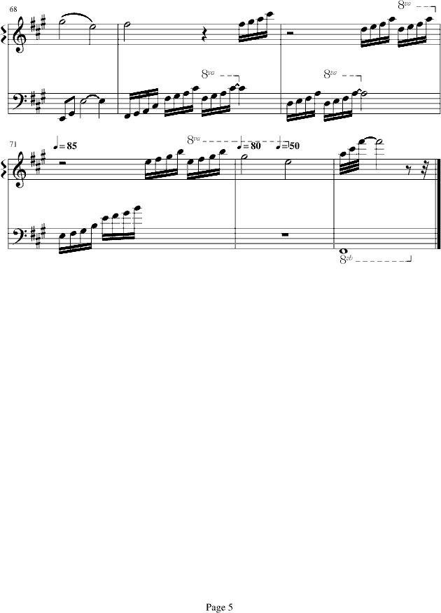 晨曦钢琴曲谱（图5）