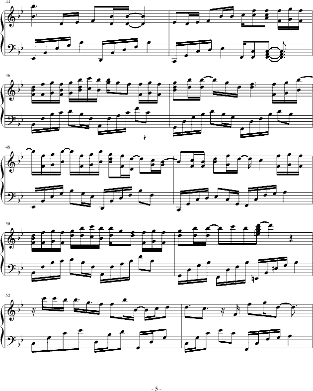 日久生情钢琴曲谱（图5）
