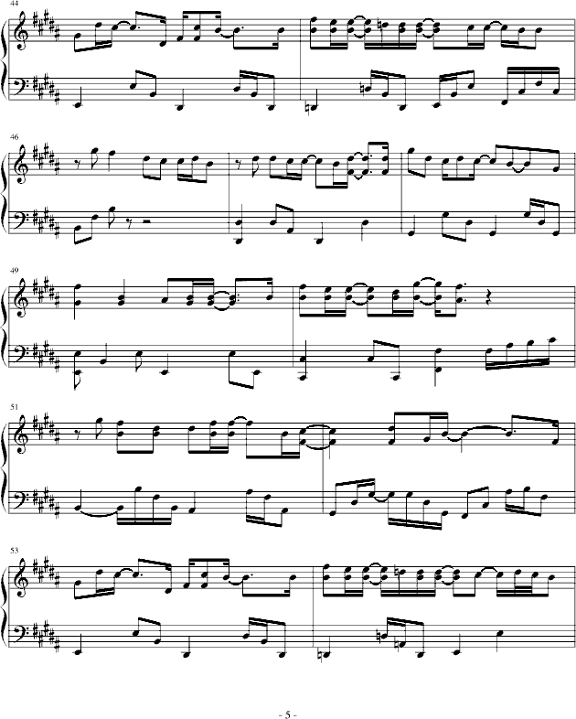专属天使-丸子me2钢琴曲谱（图5）