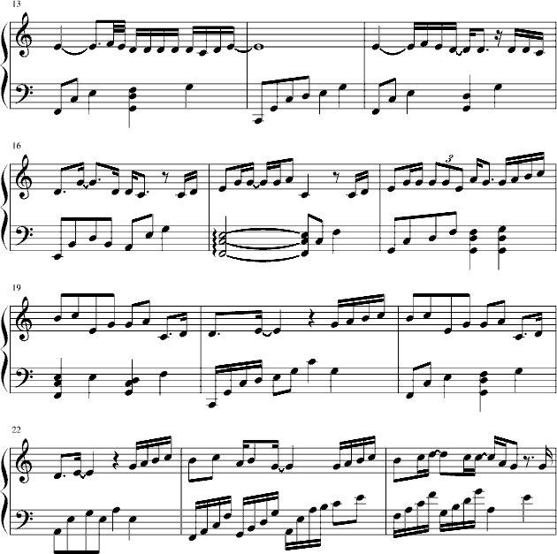 叶子—蔷薇之恋钢琴曲谱（图2）