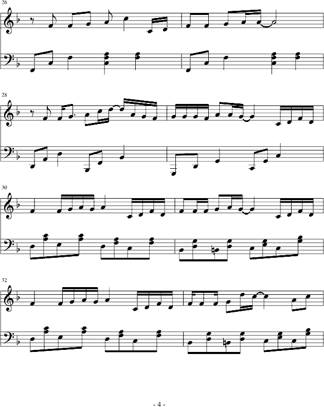 吻别-(正式原调版)钢琴曲谱（图4）