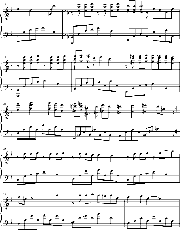 静静的走廊钢琴曲谱（图2）