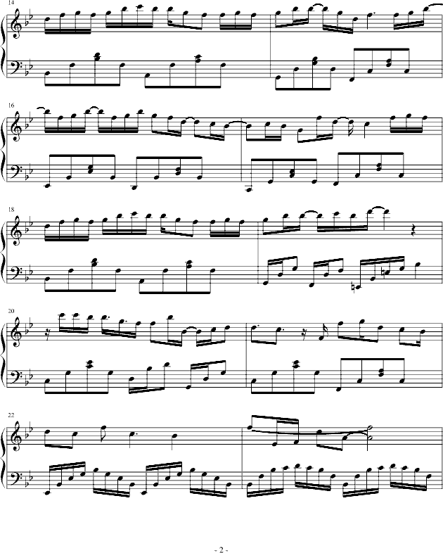 日久生情钢琴曲谱（图2）