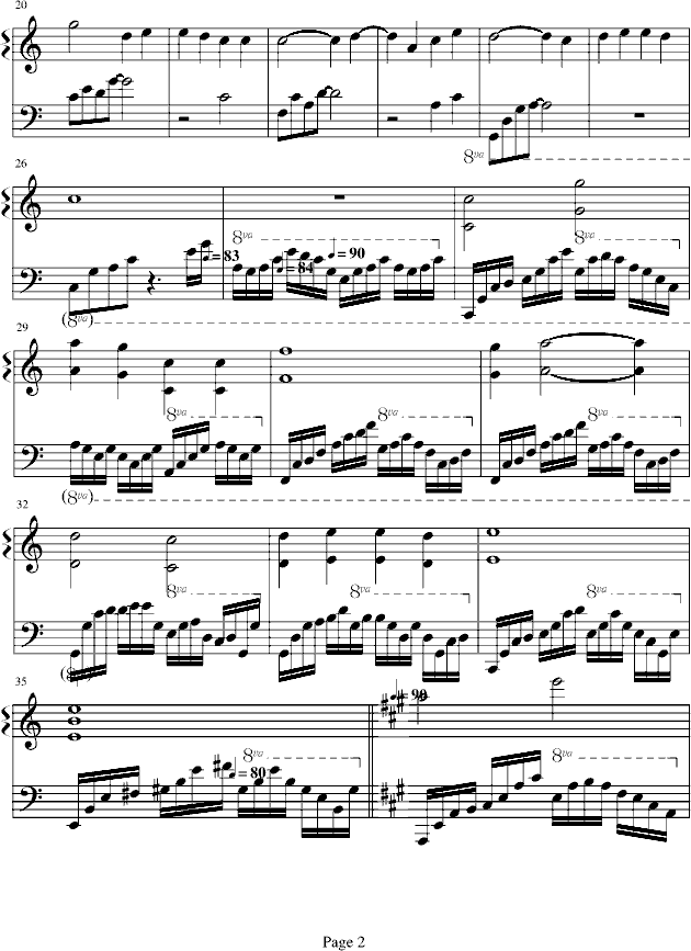 晨曦钢琴曲谱（图2）