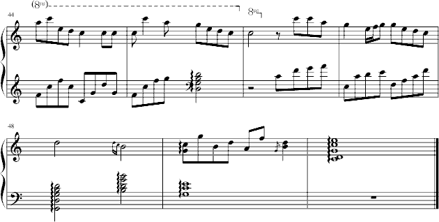 隐形的翅膀-C大调钢琴曲谱（图4）