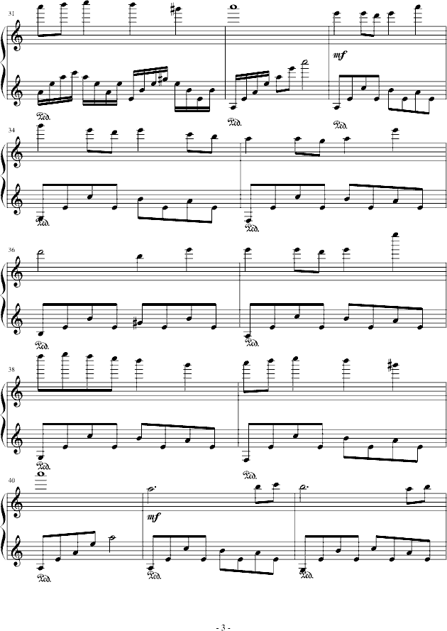 春逝钢琴曲谱（图3）