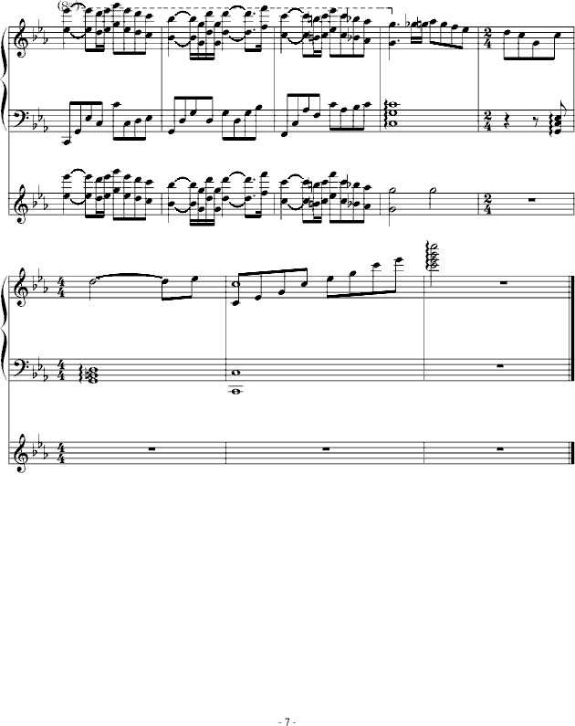 爱的协奏曲钢琴曲谱（图7）