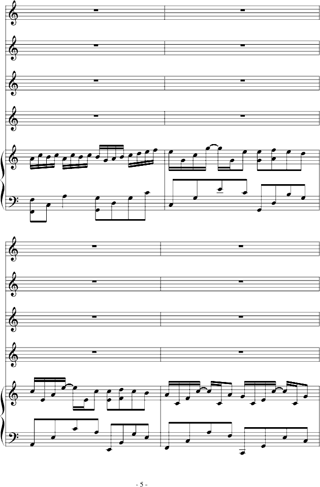 野蛮女友-(总谱)canon钢琴曲谱（图5）