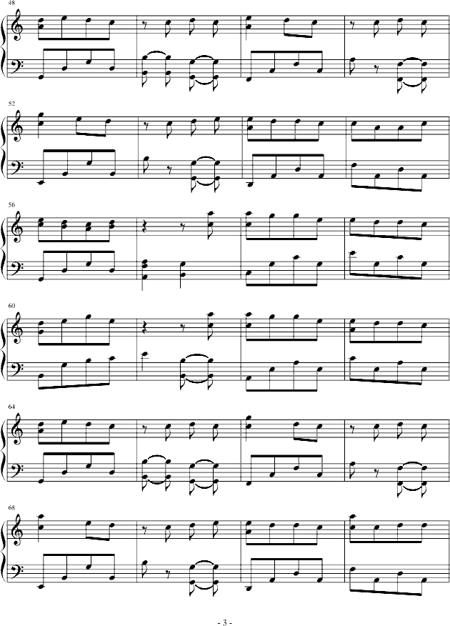 爱墓钢琴曲谱（图3）