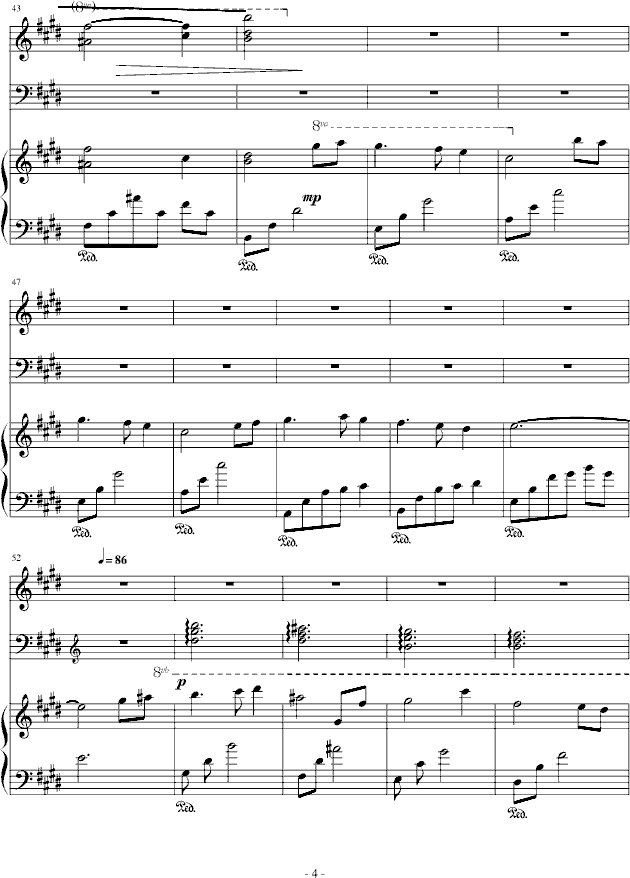 梦中的相遇钢琴曲谱（图4）