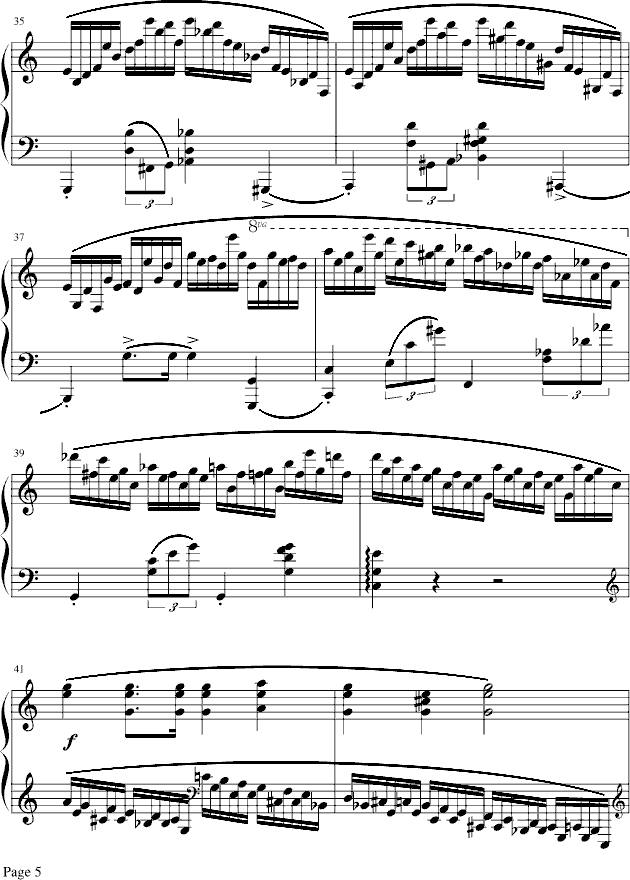 肖邦冬风练习曲-戈原版钢琴曲谱（图5）