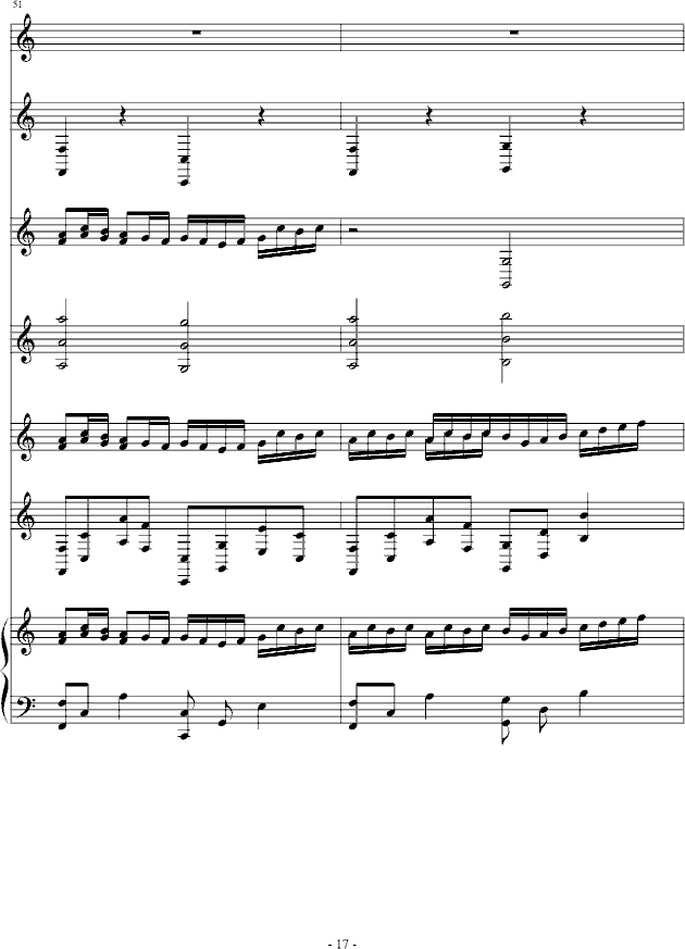 野蛮女友-(总谱)canon钢琴曲谱（图17）