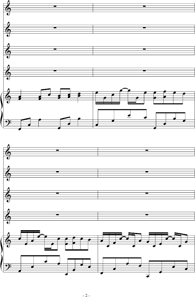 野蛮女友-(总谱)canon钢琴曲谱（图2）