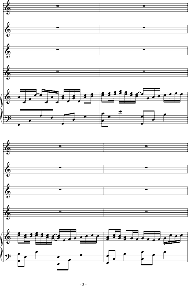 野蛮女友-(总谱)canon钢琴曲谱（图3）
