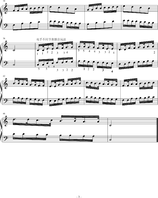 哈农之新玩法-冰岛的雨季钢琴曲谱（图3）