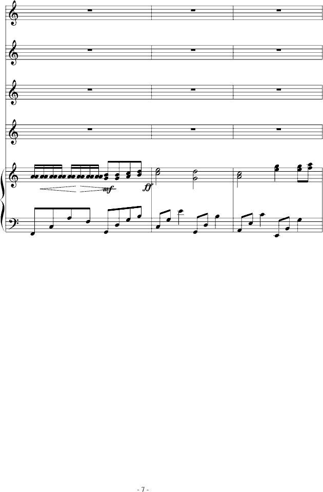 野蛮女友-(总谱)canon钢琴曲谱（图7）