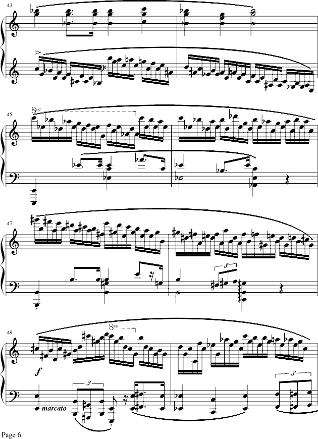 肖邦冬风练习曲-戈原版钢琴曲谱（图6）