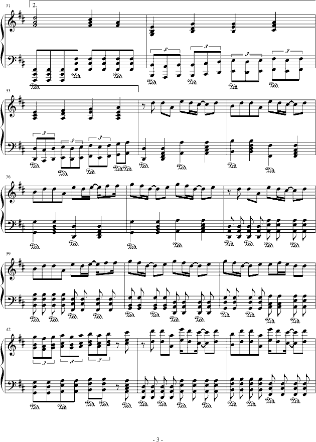 天使钢琴曲谱（图3）