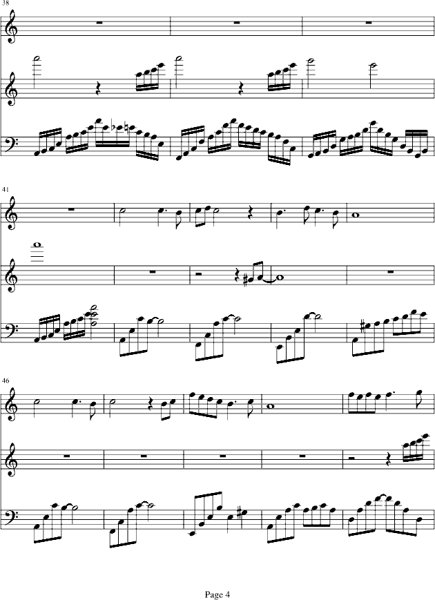 天鹅奏鸣曲钢琴曲谱（图4）