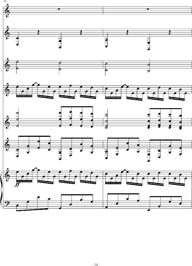 野蛮女友-(总谱)canon钢琴曲谱（图14）