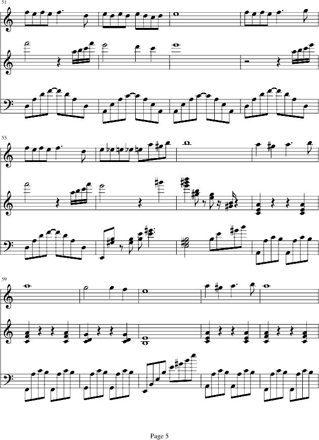 天鹅奏鸣曲钢琴曲谱（图5）