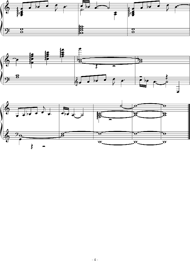 高达SEED原声--愛しみの旋律の彼方-钢琴版钢琴曲谱（图4）