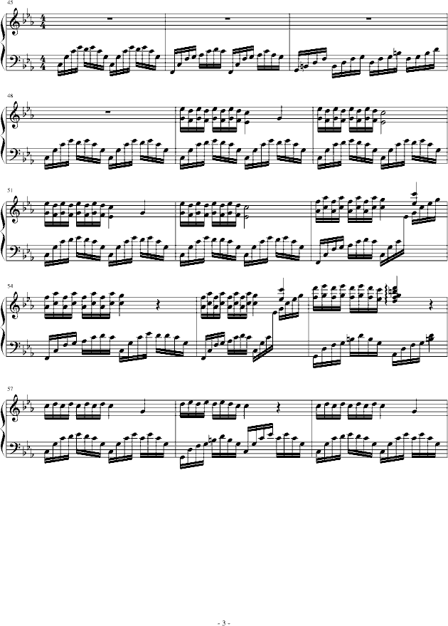 听雨钢琴曲谱（图3）