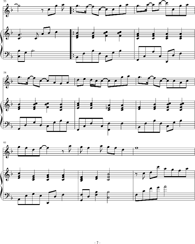 候鸟-(弹唱版)钢琴曲谱（图7）