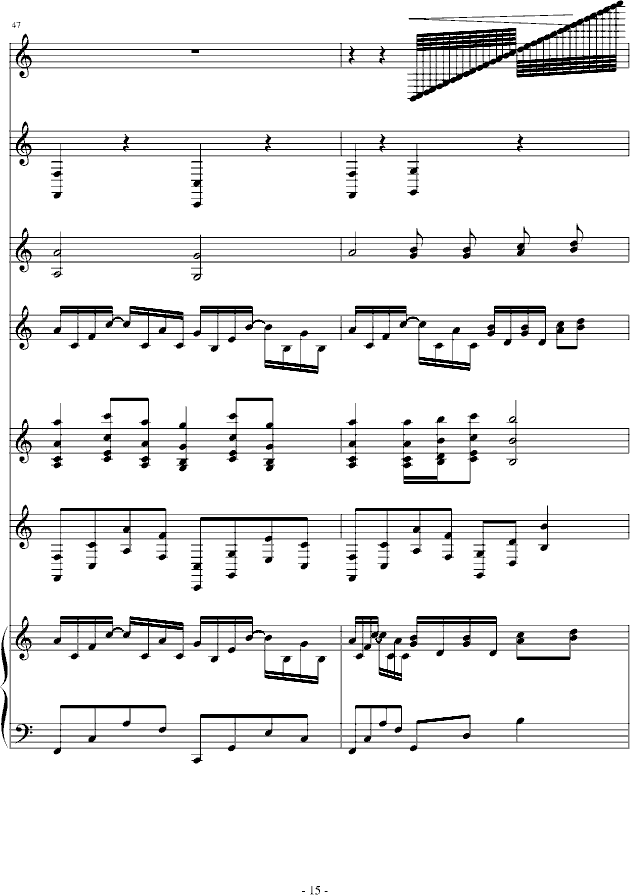 野蛮女友-(总谱)canon钢琴曲谱（图15）
