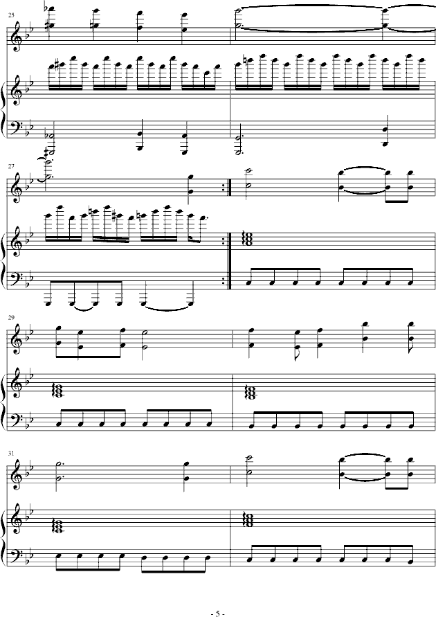 天空之城-(小提琴)二人版钢琴曲谱（图5）